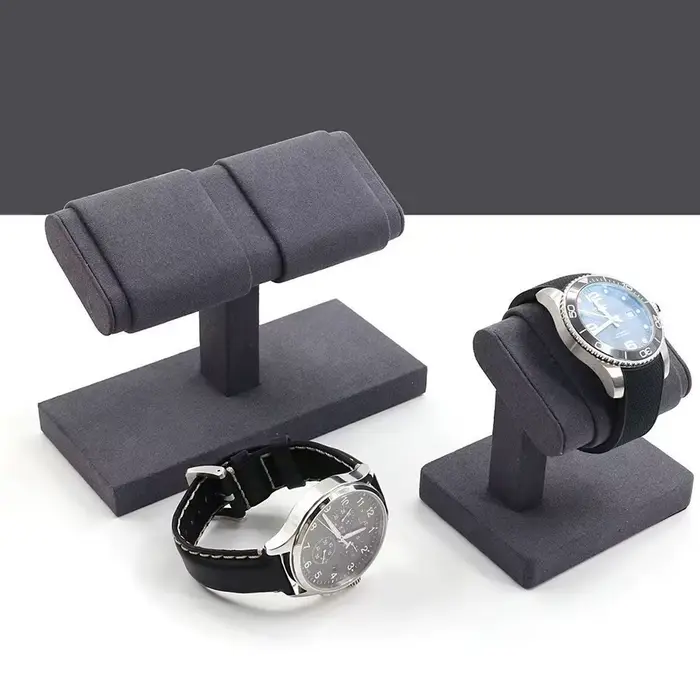Support de Présentation pour Montres en Velours Noir