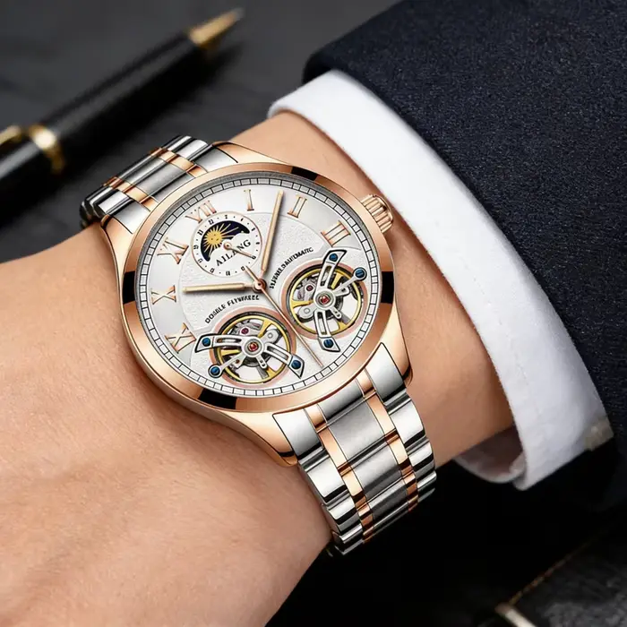 AILANG Montre mécanique automatique originale pour homme