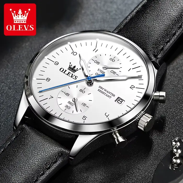 OLEVS Original hommes montres haut de gamme chronographe montre à Quartz