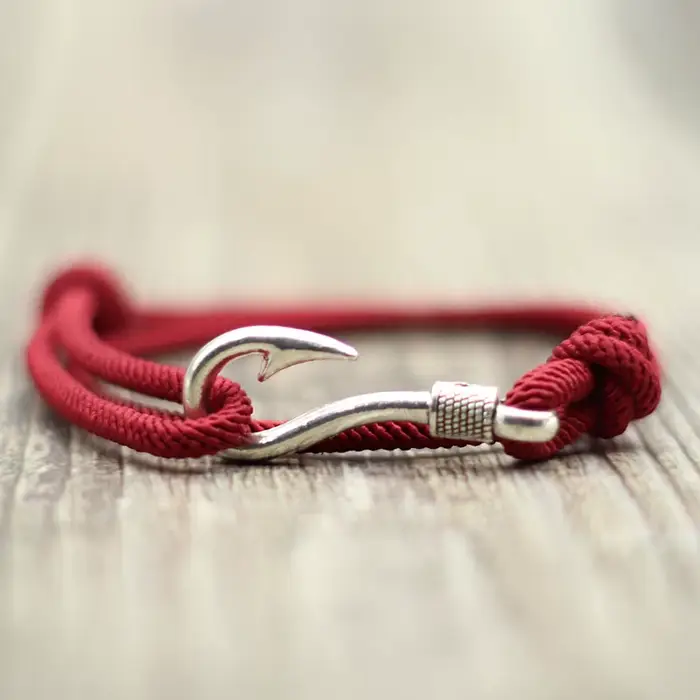 Bracelet à ancre en forme d'hameçon pour hommes et femmes
