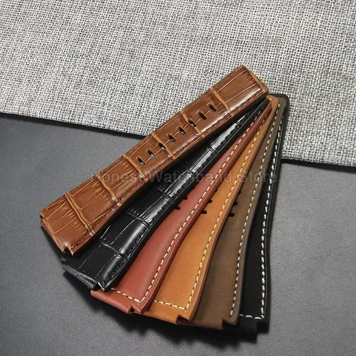 Bracelet de montre en cuir de vache véritable