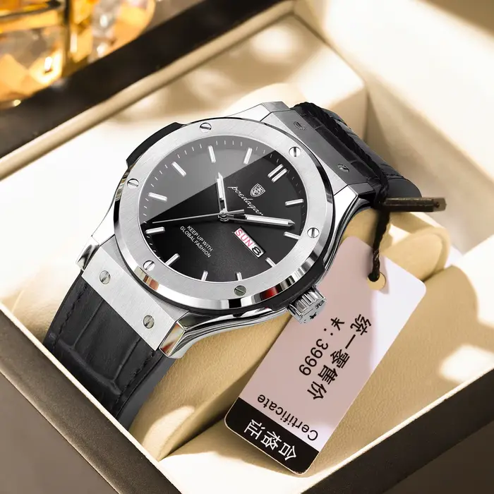 Montre à quartz pour homme, série originale, avec mouvement à quartz, cadran de 41 mm, calendrier jo