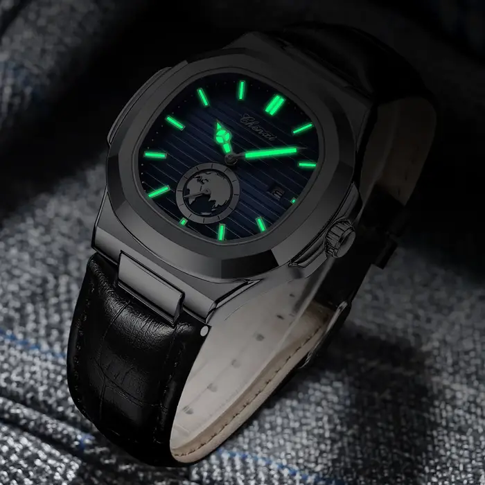 Montre à Quartz pour Homme avec Bandes en Cuir