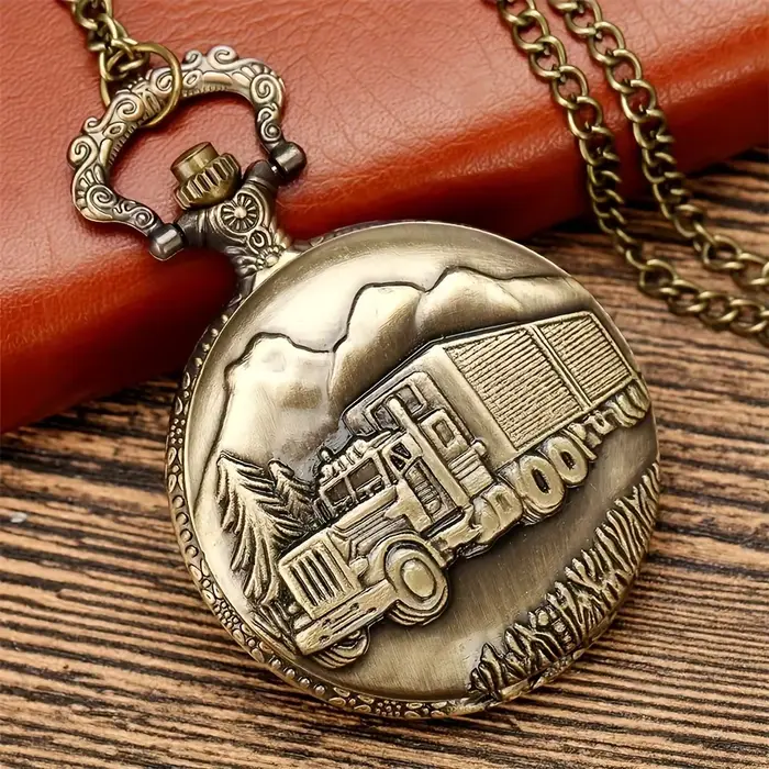 Montre de poche RUNERR en alliage avec design nostalgique vintage pour adolescents et occasions spéciales