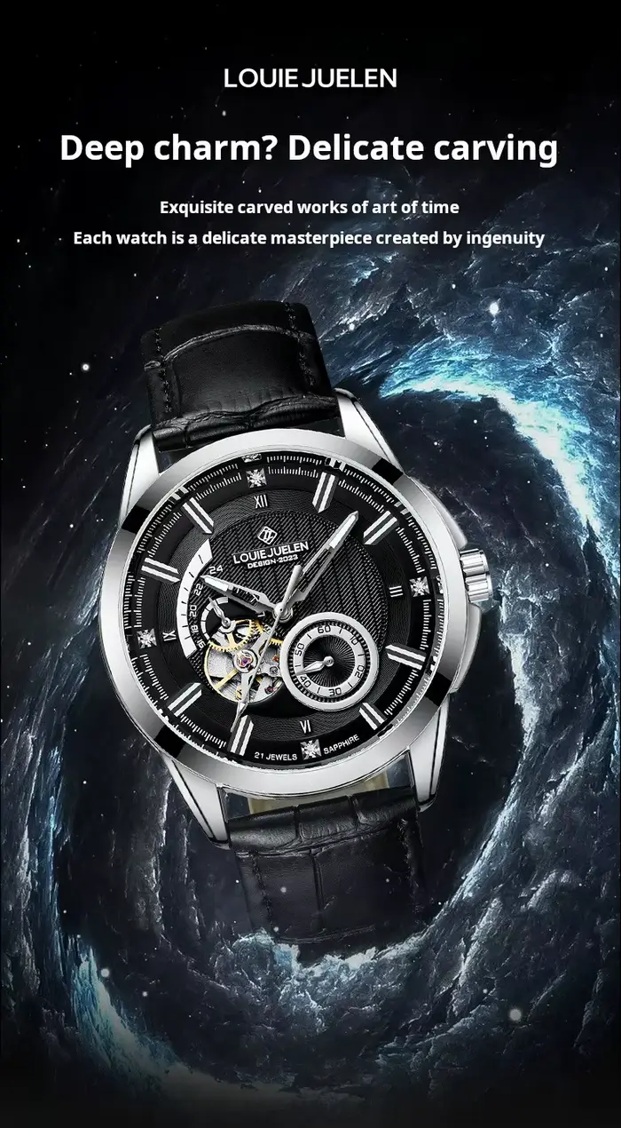 Montre automatique pour homme en acier inoxydable