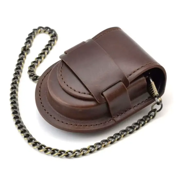 Pochette de montre en cuir