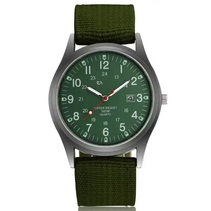 Montres pour hommes aiguilles lumineuses horloge de luxe sport militaire Date montre-bracelet à Quar