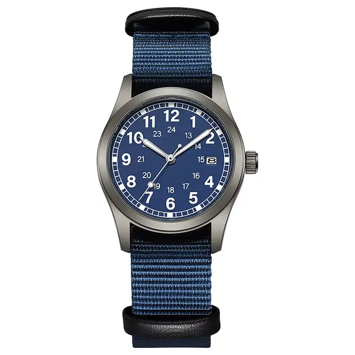 Montre de terrain TPW pour femme 2026, boîtier 34 mm, bracelet en tissu facile à lire, affichage 24h