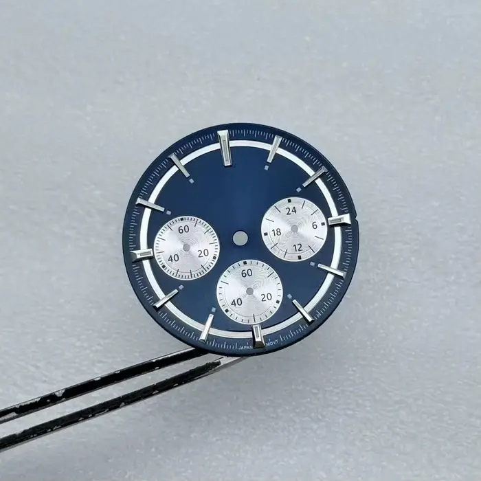 Cadran de Montre VK63 Taille 29.5mm 32.5mm Acier Inoxydable Lumières Vertes Pour Chronographe Quartz Occasions Spéciales
