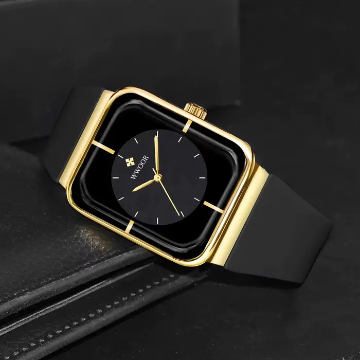 Montre-bracelet à quartz étanche en acier inoxydable pour homme