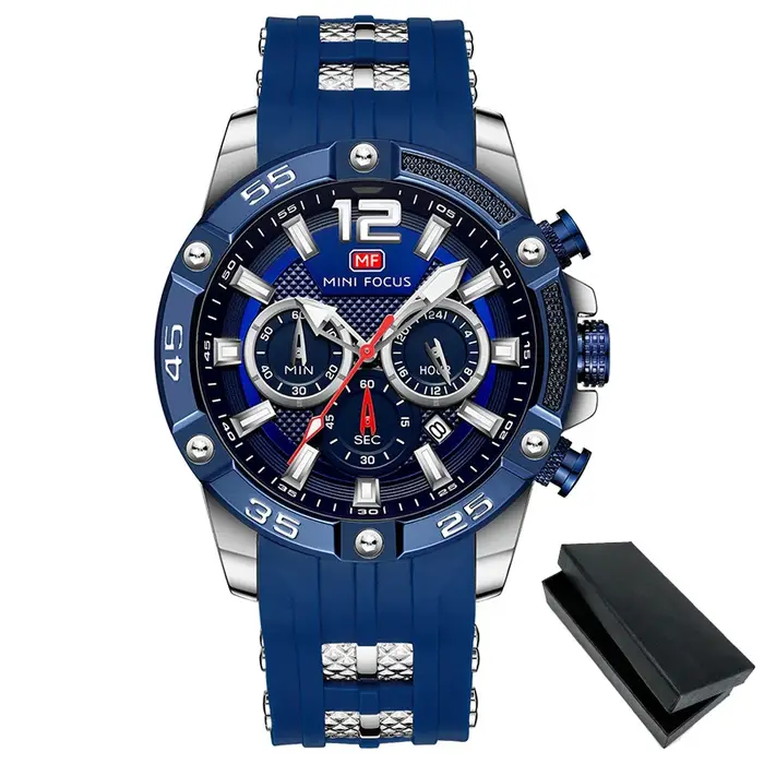 MINI FOCUS chronographe montre marque de luxe analogique Quartz Sport hommes montres