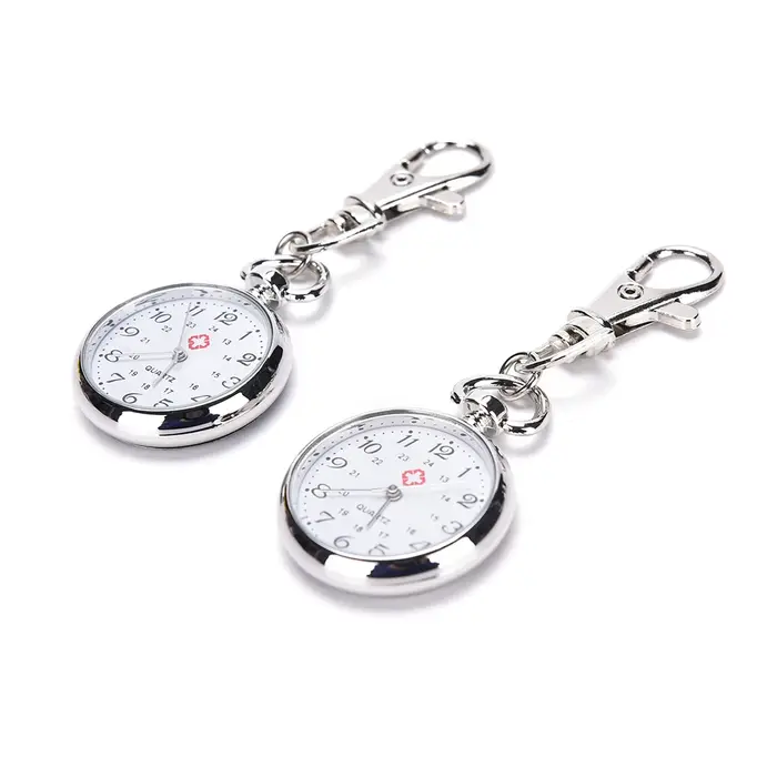 Montre de poche en acier inoxydable Velishy élégante avec chaîne pour homme et femme occasions diverses