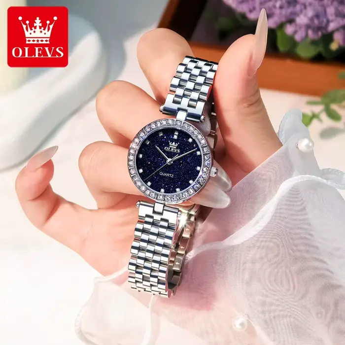 OLEVS luxe haut marque femmes montres élégant mode ciel étoilé cadran montre à Quartz