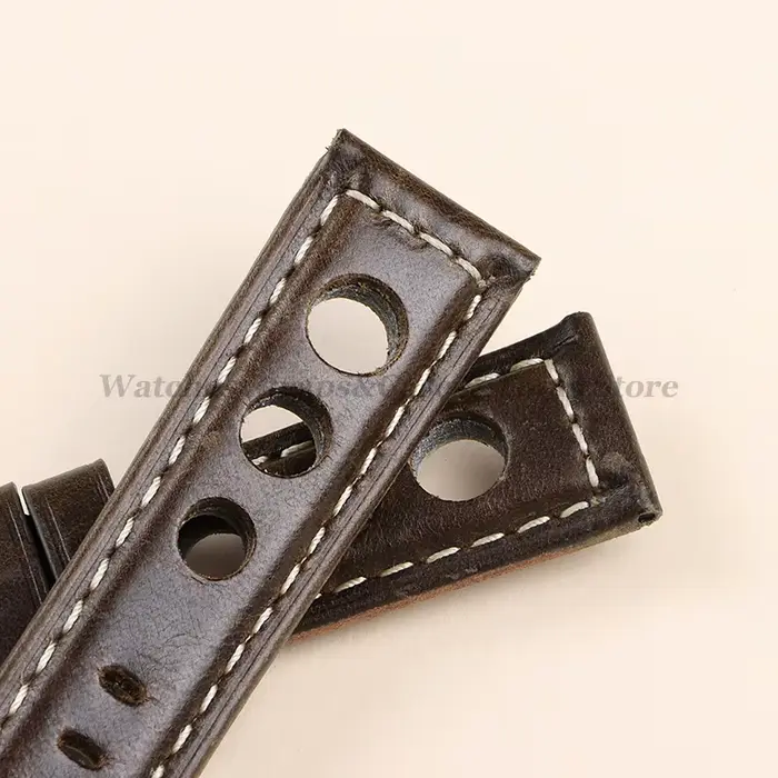 Bracelet de montre Vintage en cuir de vache véritable pour Omega pour Panerai pour femmes hommes
