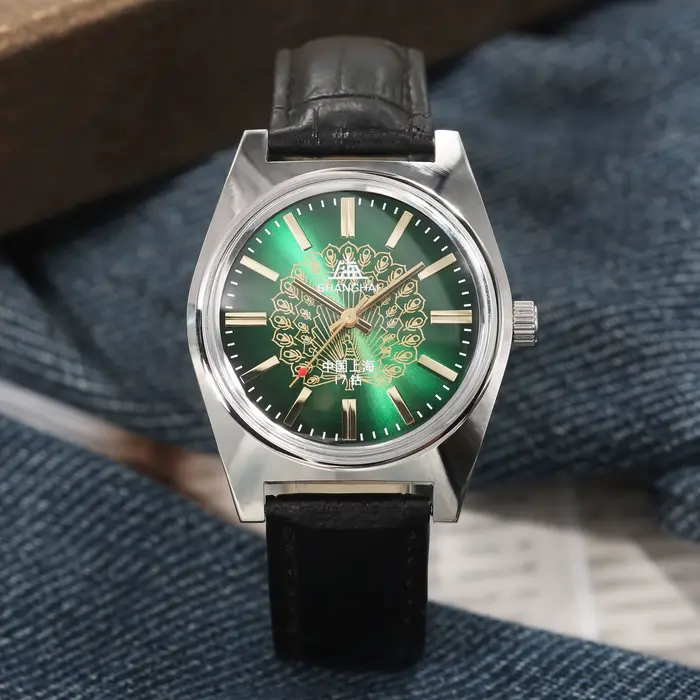 Shanghai 7120 Montre mécanique pour homme – Style business rétro à remontage manuel de 36 mm