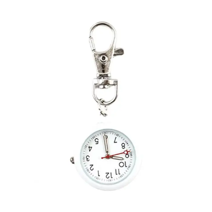 Montre de poche avec clé, étanche, mouvement à quartz, silencieux, grand écran, clip, temps d'enregi