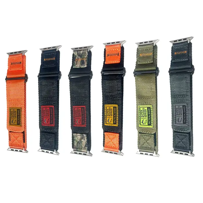 Bracelet de montre en Nylon Velcro pour Apple Watch Ultra 2 49mm 45mm 44mm 42mm