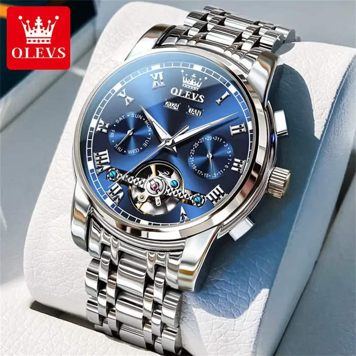 OLEVS 6607 montres automatiques pour hommes montre mécanique originale pour hommes montre-bracelet d