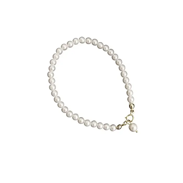 Bracelets à breloques en perles dorées pour femmes