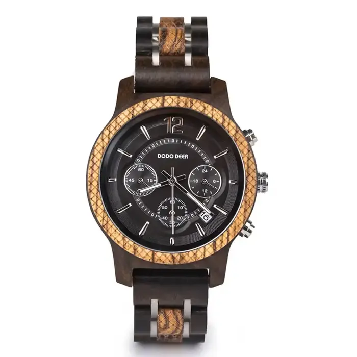 DODO DEER montre en bois pour femmes de luxe rétro lumineux avancé écologique zèbre bois cadeau expé