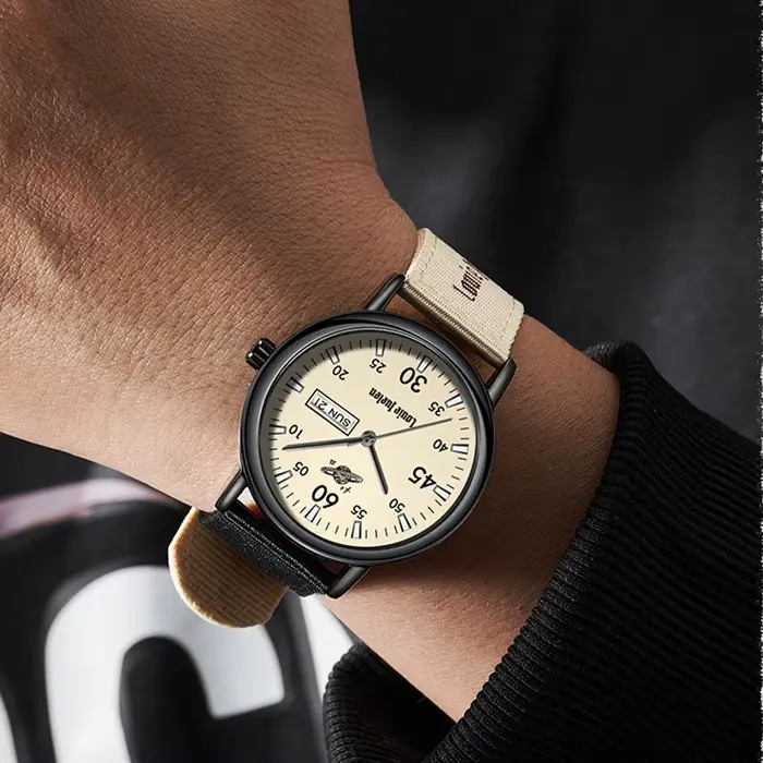 LOUIE JUELEN Montre personnalisée vintage américaine pour hommes