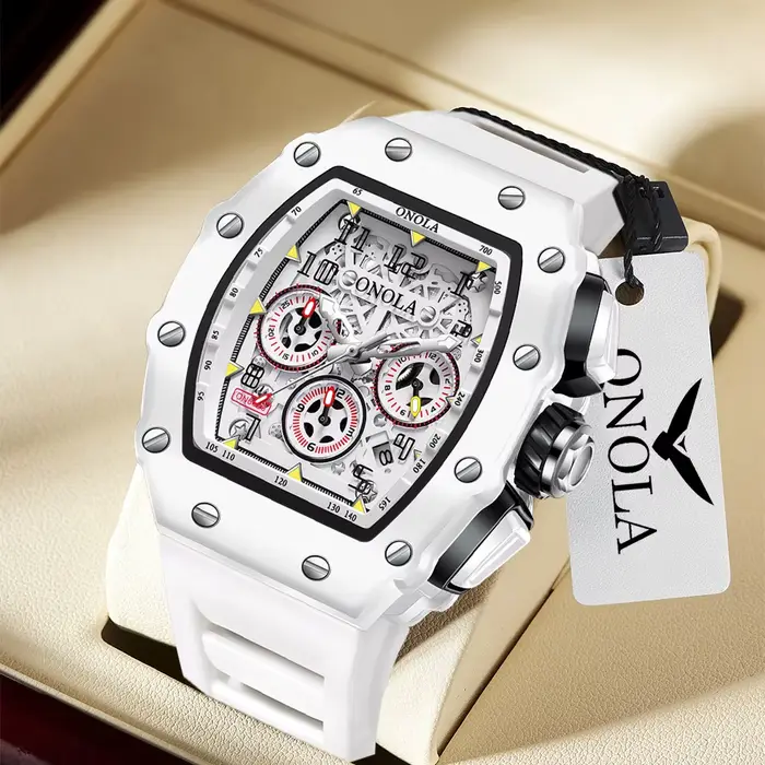 Montre Tonneau Décontractée pour Homme