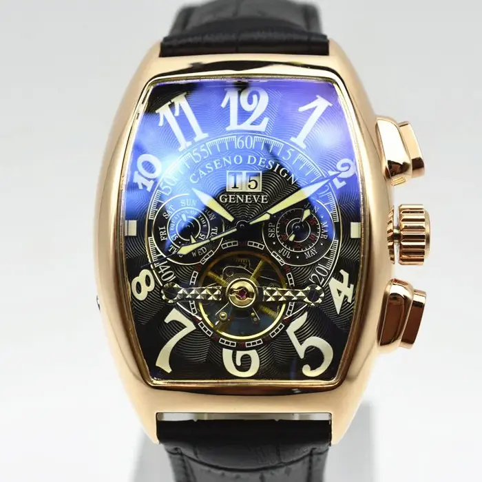 Montres mécaniques Rigas automatiques squelette tourbillon acier inoxydable pour hommes occasions spéciales robuste élégante
