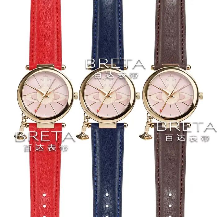 Bracelet de montre en cuir véritable pour femme avec boucle papillon, élégant et polyvalent pour toutes les occasions spéciales