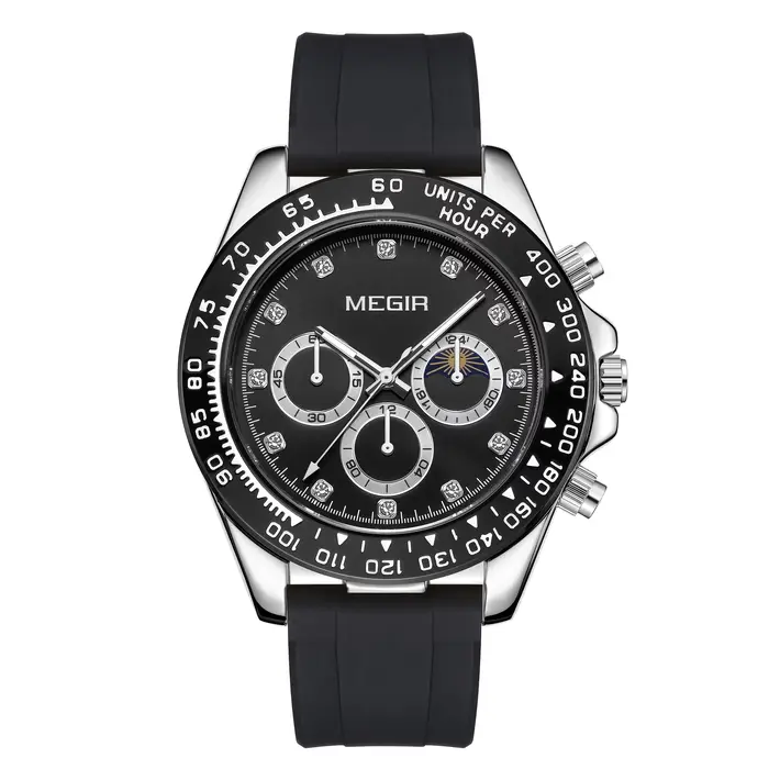 MEGIR Nouvelle montre de luxe pour hommes, montre de sport de plein air, étanche, lumineuse, montre 
