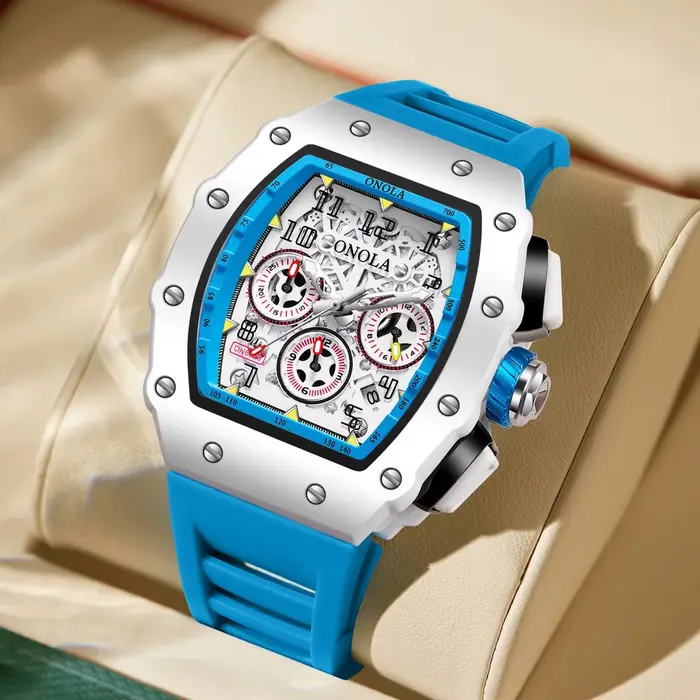 Montre Tonneau Décontractée pour Homme