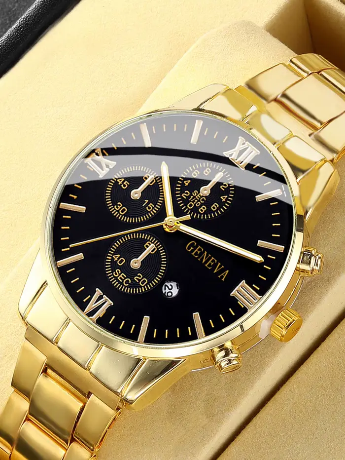 Montre à quartz pour hommes avec fonction calendrier pour un usage quotidien