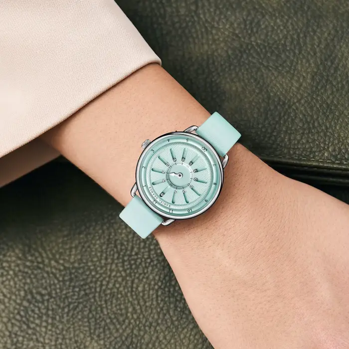Montre Gorman Kepler en cuir véritable résistante à l'eau pour femmes élégante et innovante occasion spéciale quartz bracelet alliage bronze rose argent Blanc