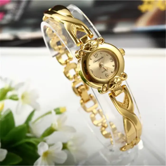 Bracelet doré montre pour femmes petit cadran de luxe dames montre-Bracelet en acier élégant Quartz femme horloge mode cadeau reloj mujer