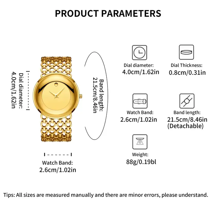 YaLaLuSi Montre à quartz minimaliste pour femme avec grand cadran