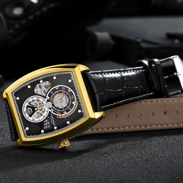 Montre-bracelet mécanique automatique étanche pour homme