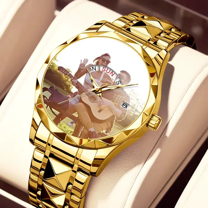 Montre-bracelet personnalisable pour femme avec image personnalisée : élégante