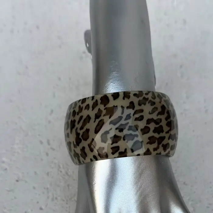 Bracelet en résine imprimé léopard géométrique Y2K mode coréenne bijoux à breloques pour femmes occasions spéciales
