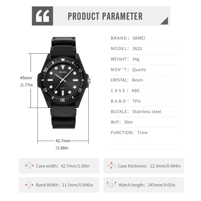 Montre à quartz SKMEI 2622