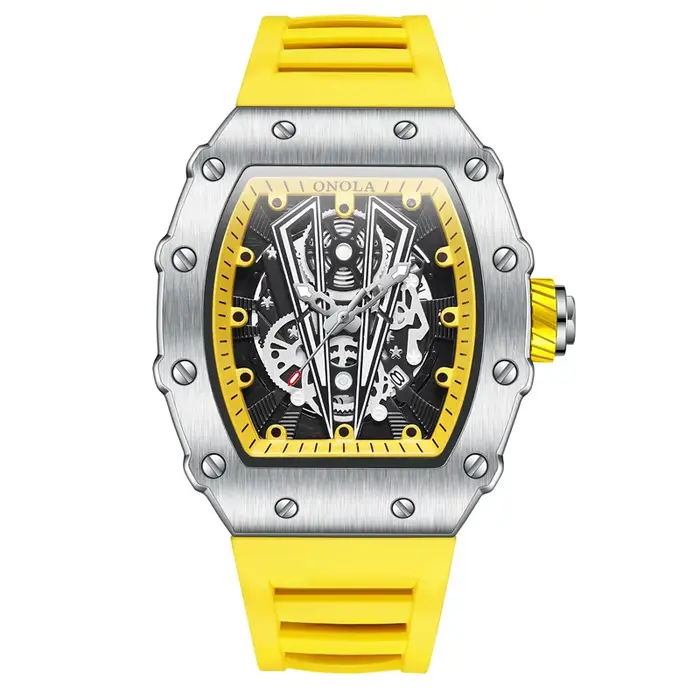 ONOLA marque hommes montres horloge 2021 mode sport décontracté Unique Quartz luxe montre carrée