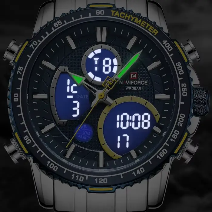 NAVIFORCE – Montre-bracelet de sport à grand cadran pour homme