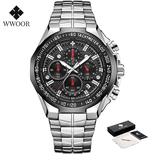 Montre Homme WWOOR 2026 – Montre-Bracelet de Luxe de Marque Supérieure pour Hommes