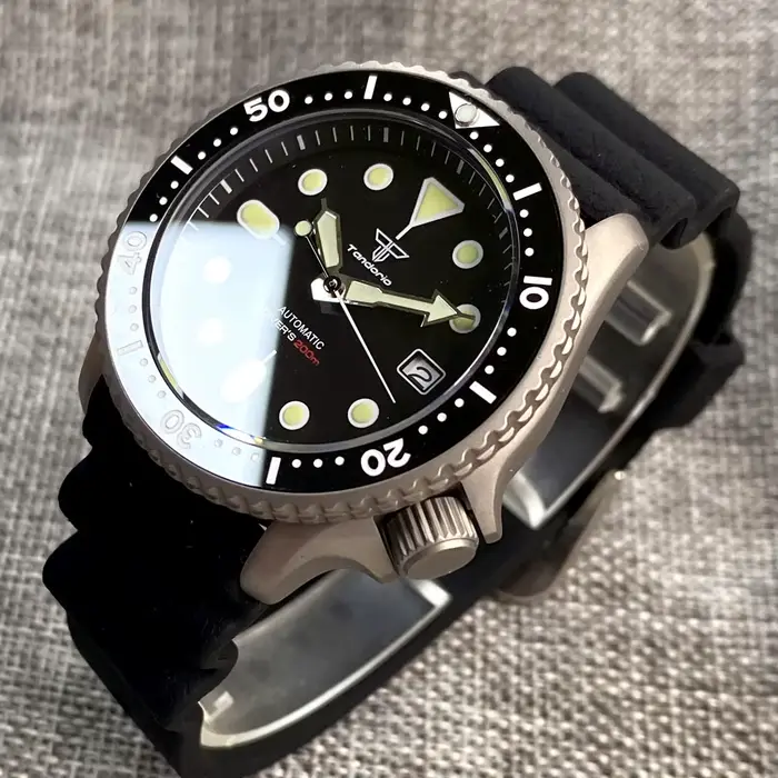 Montre mécanique automatique pour homme Tandorio 41 mm 20 ATM en titane avec mouvement japonais NH35A