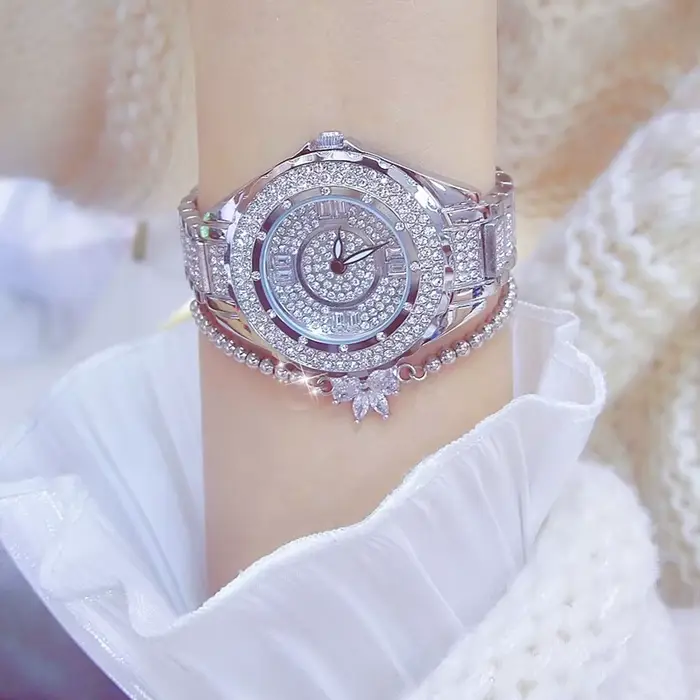 Ensemble de montres en diamant cristal pour femme