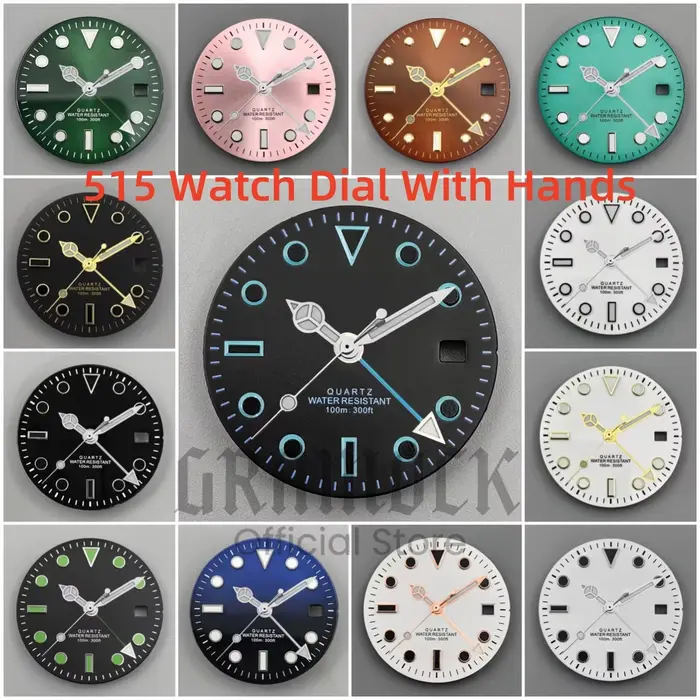 Montre GMT Acier Inoxydable Boîtier 29mm Multicolore Lumineux Ronde 515 Quartz Occasions Spéciales Hommes