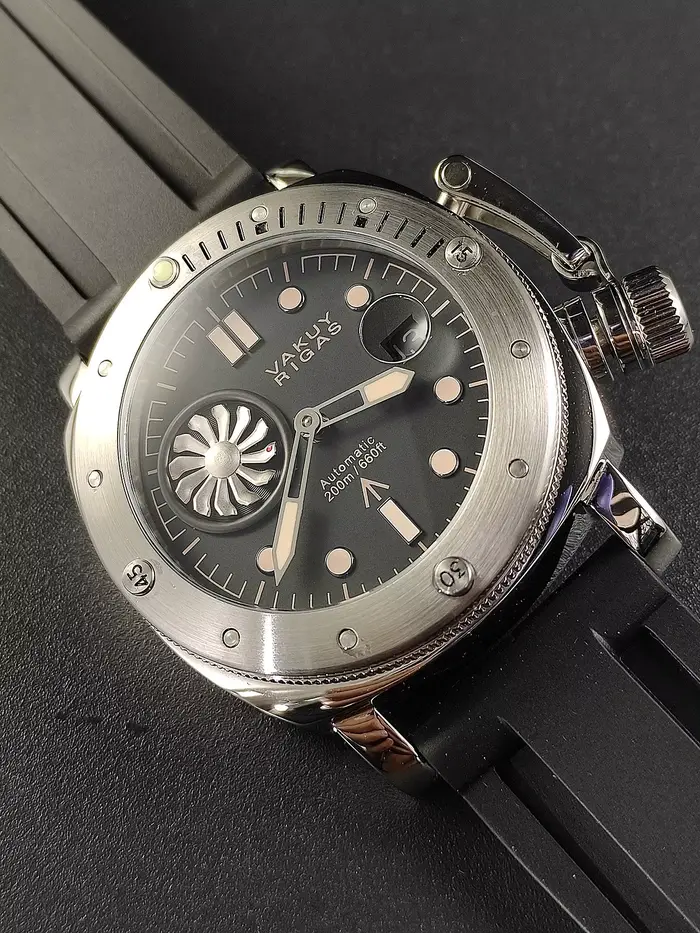Montre militaire Vakuy automatique pour hommes, 44mm, Nautical Long March Commemorative, résistante à l'eau, avec mouvement Sea-Gull ST25, calendrier complet, super lumineuse