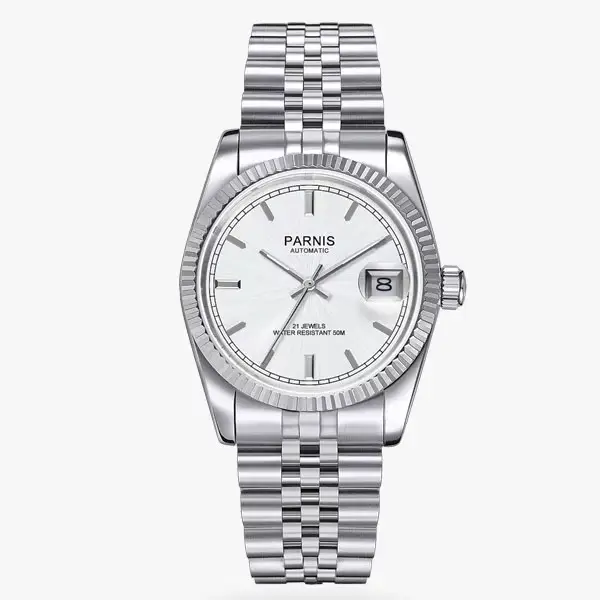 Parnis – montre automatique pour hommes, 36mm, Miyota 8215, luxe, 5ATM, cadran or/noir/argent, verre