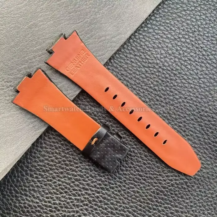 Bracelet de montre en cuir 15x27mm pour Seiko SNL029P2 021P1 SNA595P2 SNL017P1
