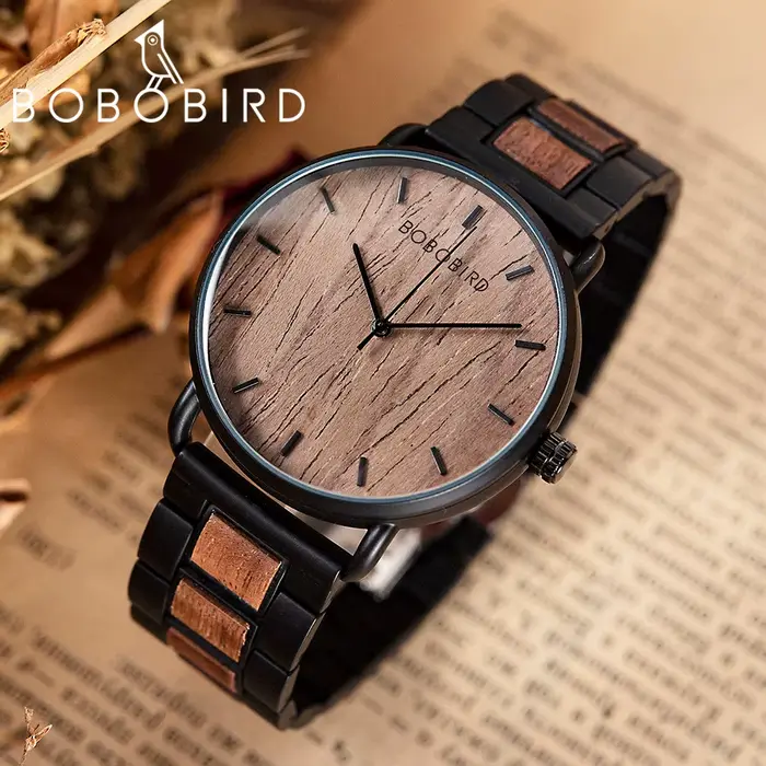 BOBO BIRD montres pour hommes marques de luxe de haute qualité mouvement à Quartz montre-bracelet pour homme bracelet en bois Relogio Masculino
