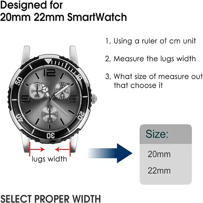 Boucle alpine pour Garmin approche S50 S40 S42 S44 Bracelet de montre 20mm 22mm
