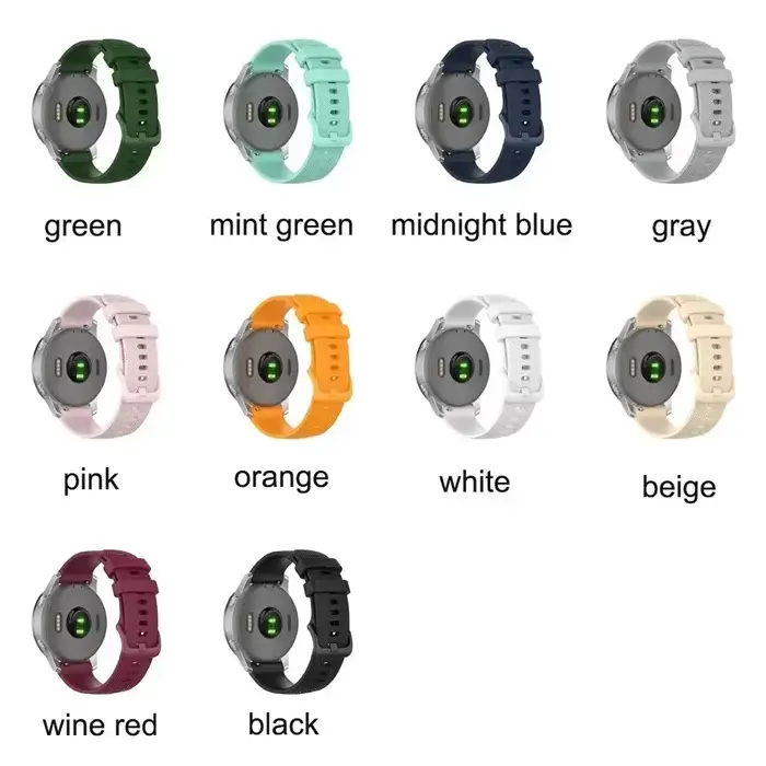 Bracelet de montre en silicone d'origine pour Garmin, compatible avec Venu 2, Vivoactive 4, Forerunner 645, style élégant et confortable pour femmes et hommes occasions spéciales